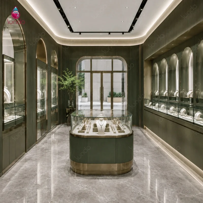 custom.Sundo Expert Craftsmanship Jewelry Showcase Glass Display Cabinet with New Design