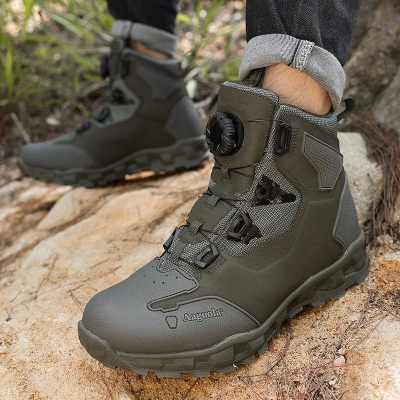 

Профессиональные мужские кроссовки для хайкинга 2026 года с быстрой шнуровкой, обувь для скалолазания, мужские уличные прогулочные ботинки, брендовые мужские ботинки для альпинизма