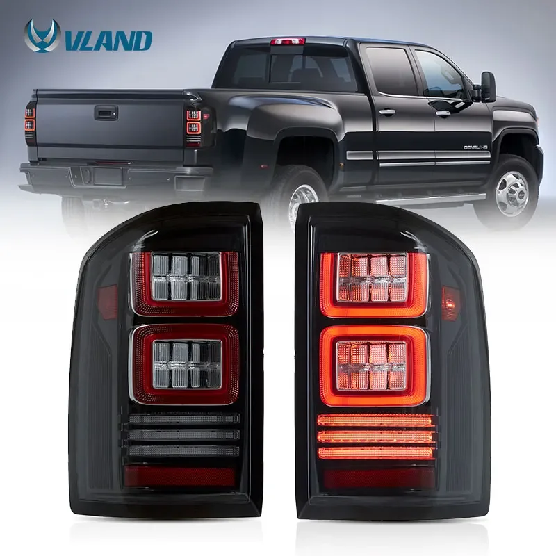 

VLAND Manufacturer New Style Taillights With LED Red Turn Signal 2014-2018 Tail Light For GMC Sierra 1500 Rear Lights