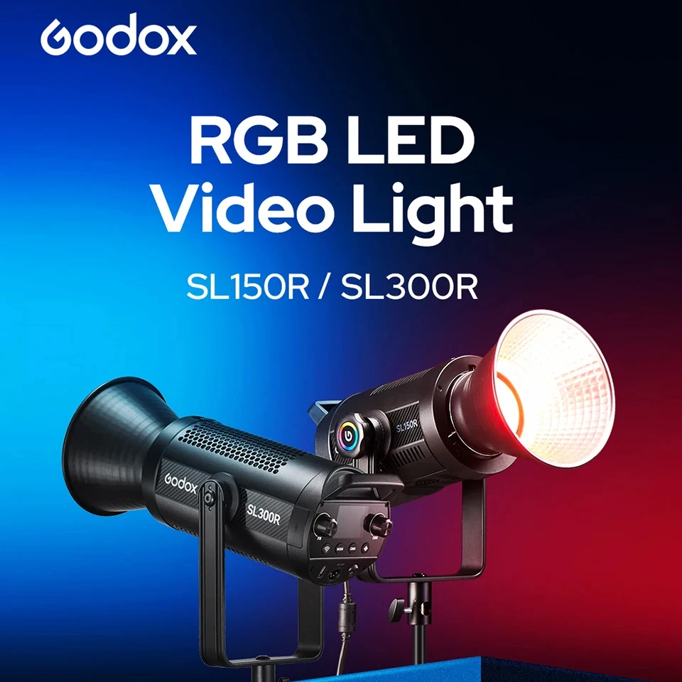 Godox Vollfarb-LED-Fülllicht SL150R RGB 2500–10000 K COB-Videoleuchte CRI 95+ TLCI 96+ Bowens Mount Fotografielampe