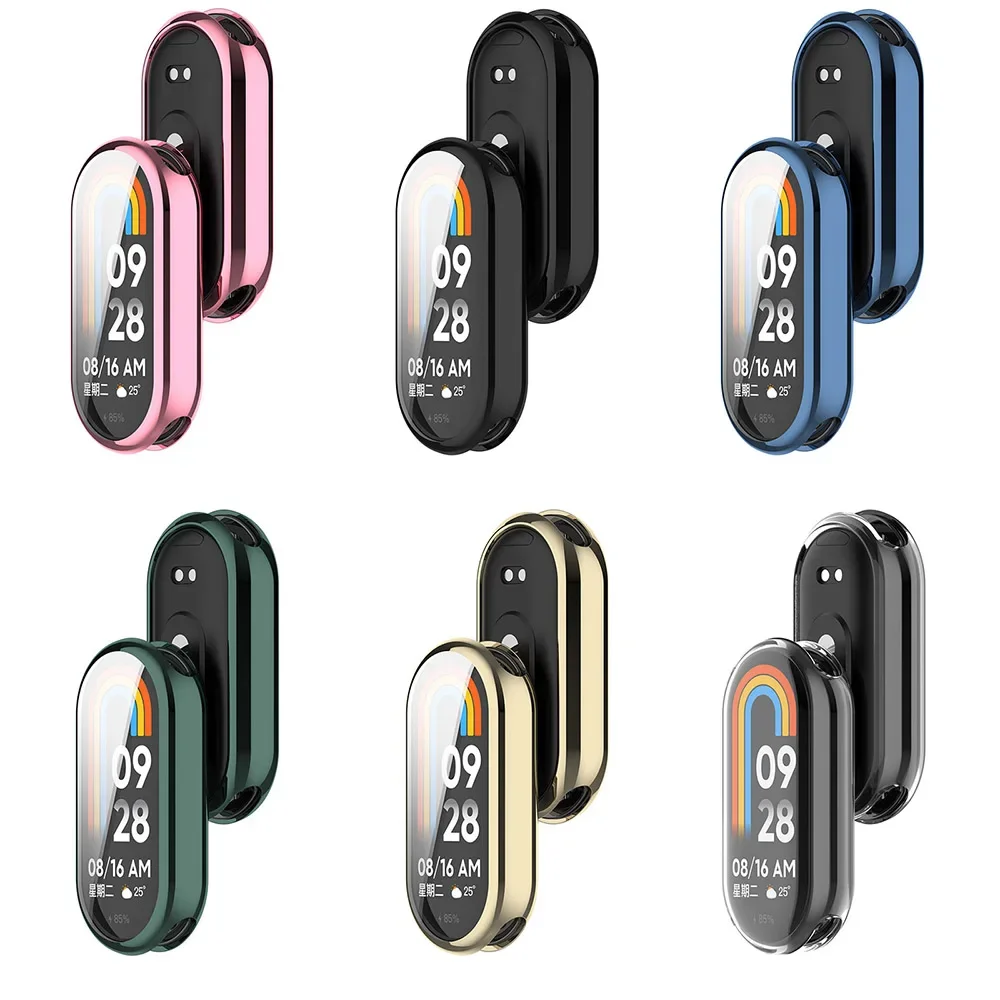 Custodia morbida impermeabile con protezione per schermo per Xiaomi Mi Band 9 Ceramic Special Edition Custodia protettiva in TPU ultrasottile Mi Band 8