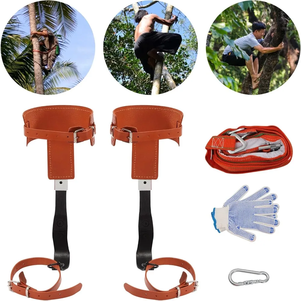

Tree-Climbing Spikes Tree-Climbing Gear with Adjustable Climbing Belt and Upgrade Rope Tree Climb Kit for Sports