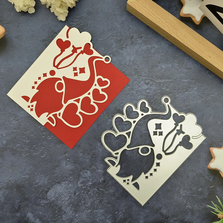 2023 New Christmas Dwarf Snowman Cover Background Metal Cutting Dies for Scrapbook Card Making Knife Mould Blade Punch Stencil