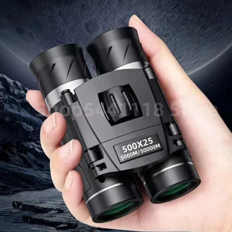 

Мини-бинокль 5000 м, большой радиус действия, 500x25, зум, HD телескоп, профессиональный бинокль, мощный бинокль, открытый кемпинг, путешествия