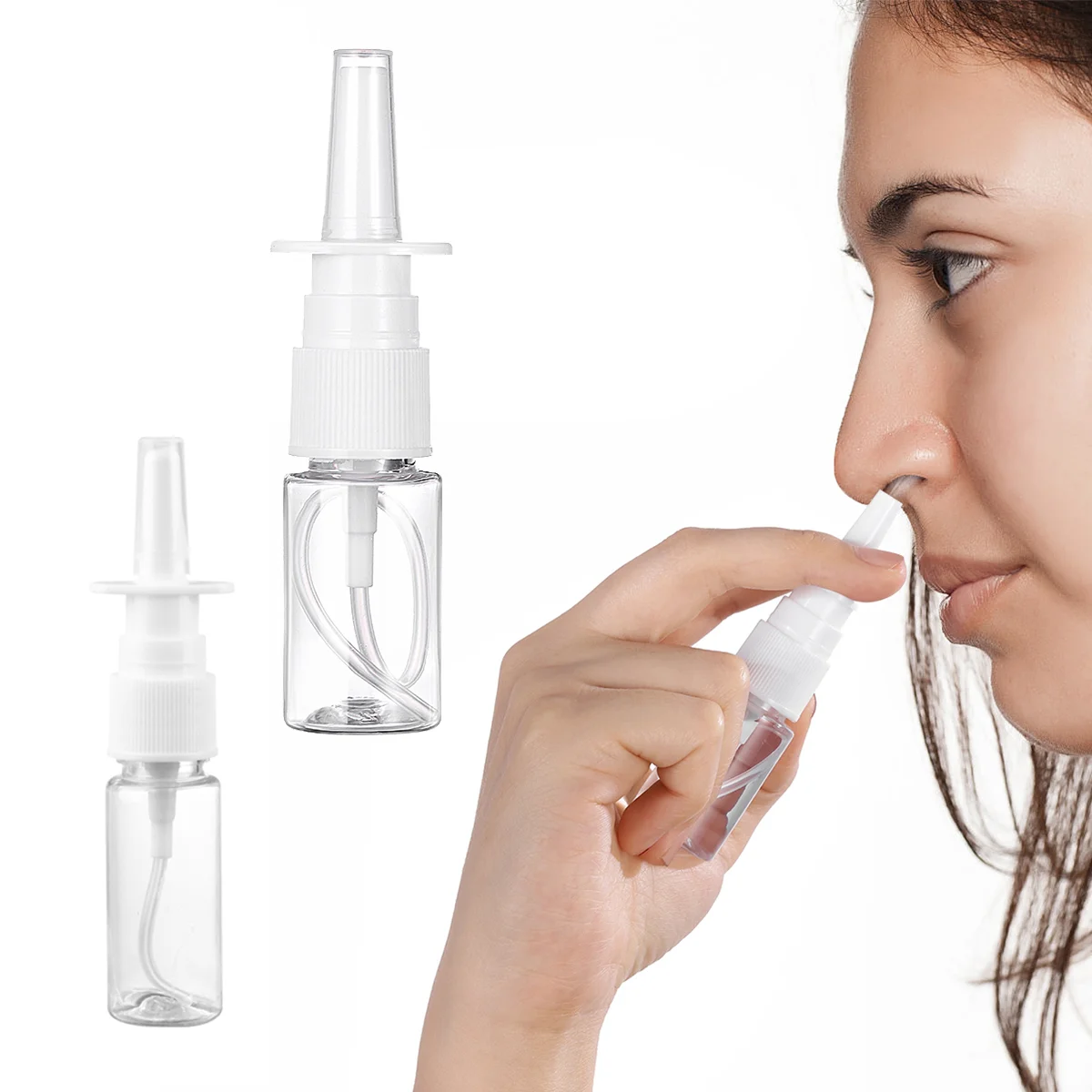 

10 Pcs Spray Bottles Rhinitis Nasal Portable Sprayer Essential Oil White Baby Travel