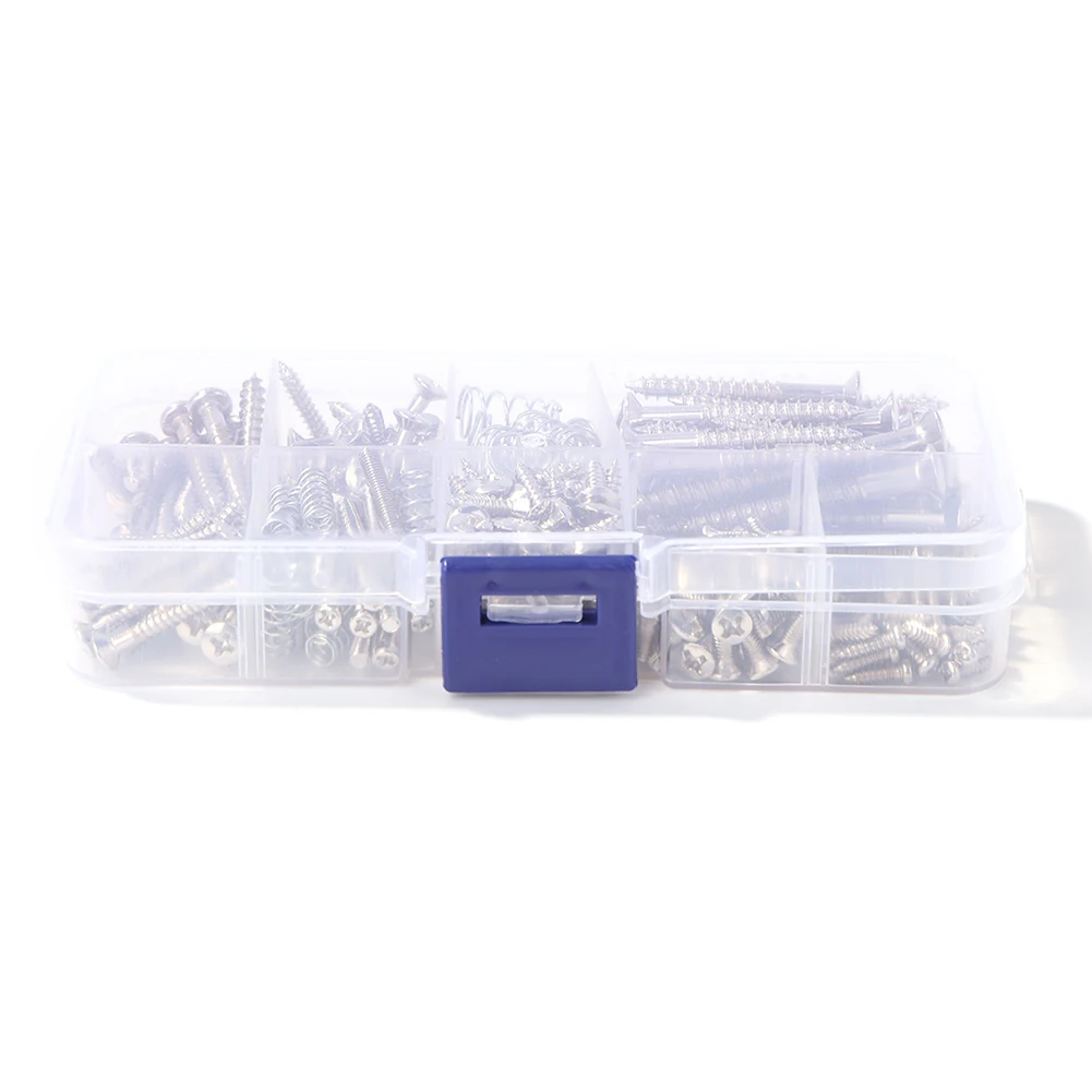 226pcs Guitar Screws Kit Replacement for Pickguard Back Plate Mount Assortment with Storage Box Electric Guitar Parts
