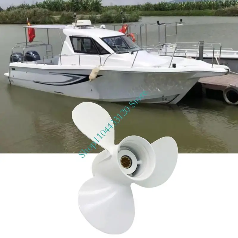 Marine Boat Propeller Replacement Part 664-45947-01-EL, Aluminum 3 Blade Propeller, 9-7/8 x 11-1/4-F, Single Marine