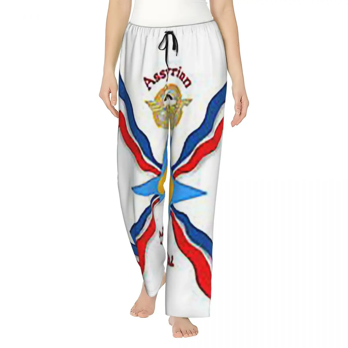

Custom Luxury Assyrian Suryoyo Flag Women Pajama Pants Lounge Sleep Sleepwear Bottoms with Pockets