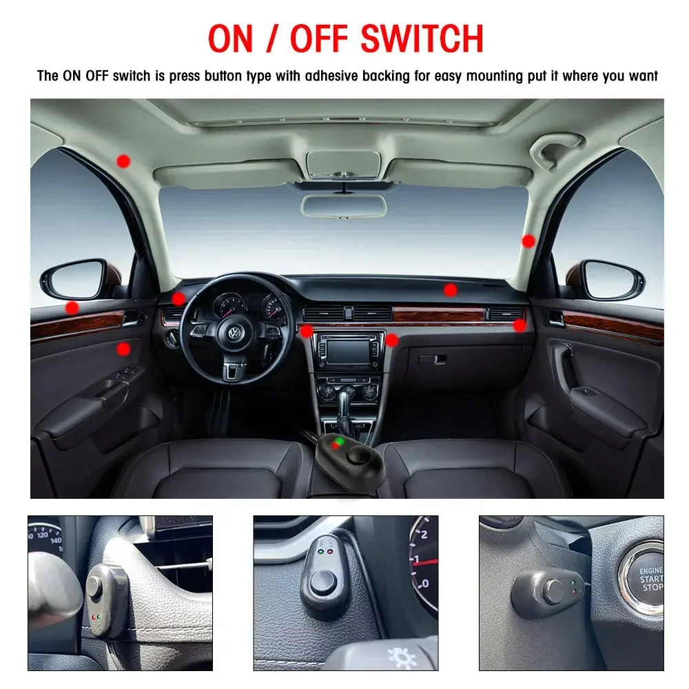Universal Car LED Fog Light on/Off Switch Wiring Harness 300w Relay 12v 40A LED Light Bar Wiring Harness Kit Switch