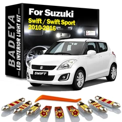 BADEYA 9Pcs Canbus LED Interior Light Kit For Suzuki Swift For Swift Sport 2010 2011 2012 2013 2014 2015 2016 Car Reading Bulbs