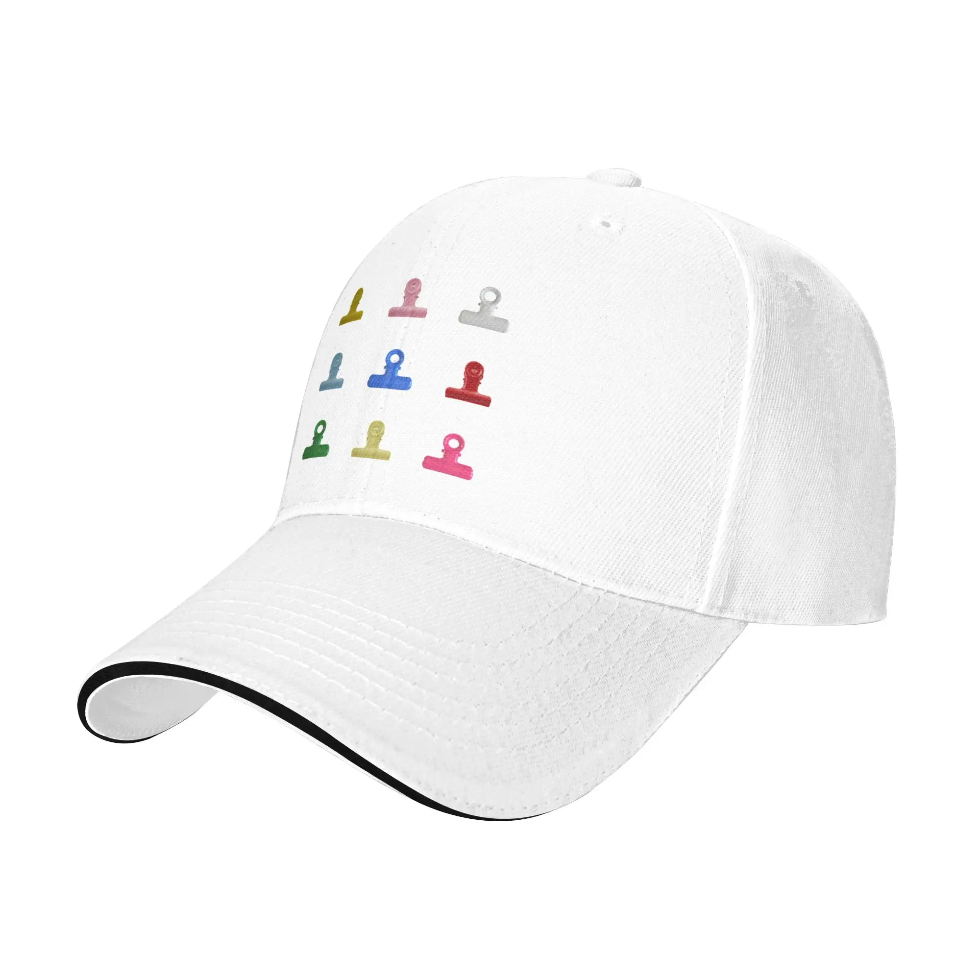 colorful binder clip pack - pink  white  yellow  green  blue  red Gift For Children Men Women A Baseball Cap Hat