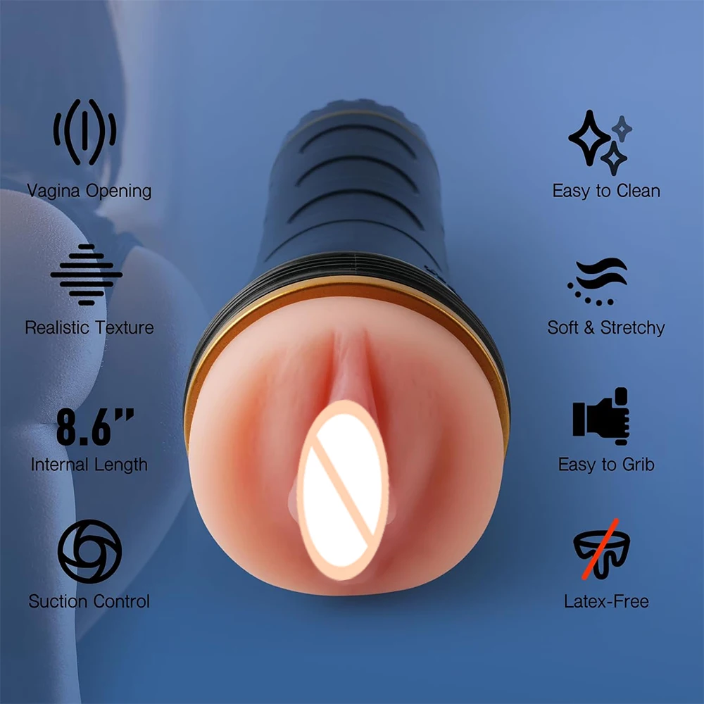 Male Automatic Masturbator Vagina Pussy Sucking Vibration Massager Real Penis Blowjob Masturbation Cup Adult Sex Toys For 18 Men