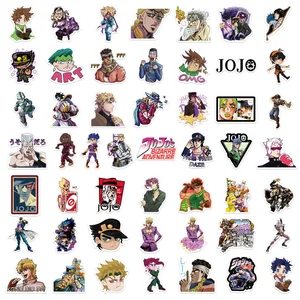 50pcsアニメジョジョスビザールアドベンチャーステッカーDIYギタースーツケーススケートボードラップトップ電話デカールステッカー用漫画デカール 8ベストセールスジョスビザールアドベンチャー-3