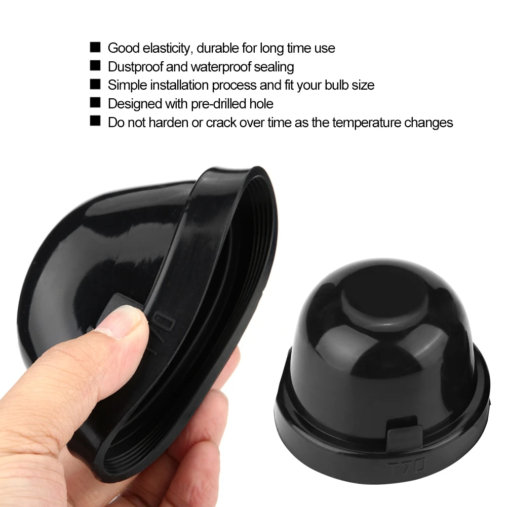 

2 шт. 70 мм автомобильная светодиодная лампа для фар резиновая водонепроницаемая пылезащитная уплотнительная крышка