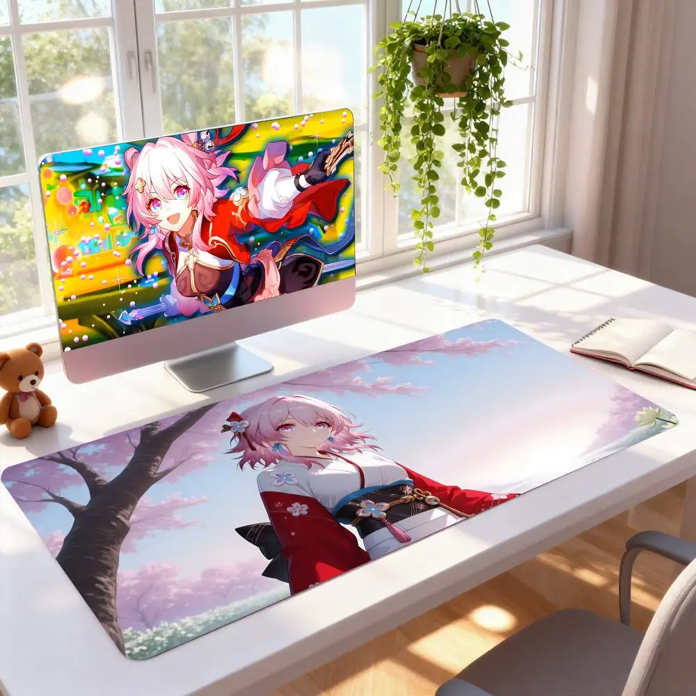 

Honkai Star Rail March Mouse Pad Rubber Computer Laptop Official Game Super Colored Print Aesthetic Pretty Fashion Luxury Mat