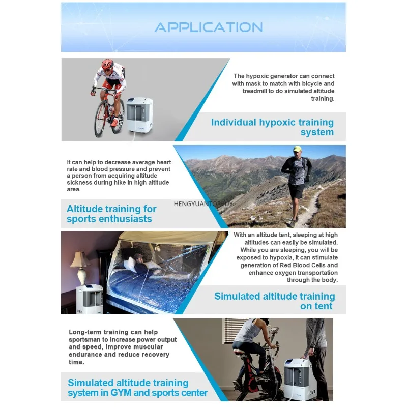 Improve Sports Performance Fingertip B lood Oxy gen Saturation Mo nitor Hypoxic Training Machine