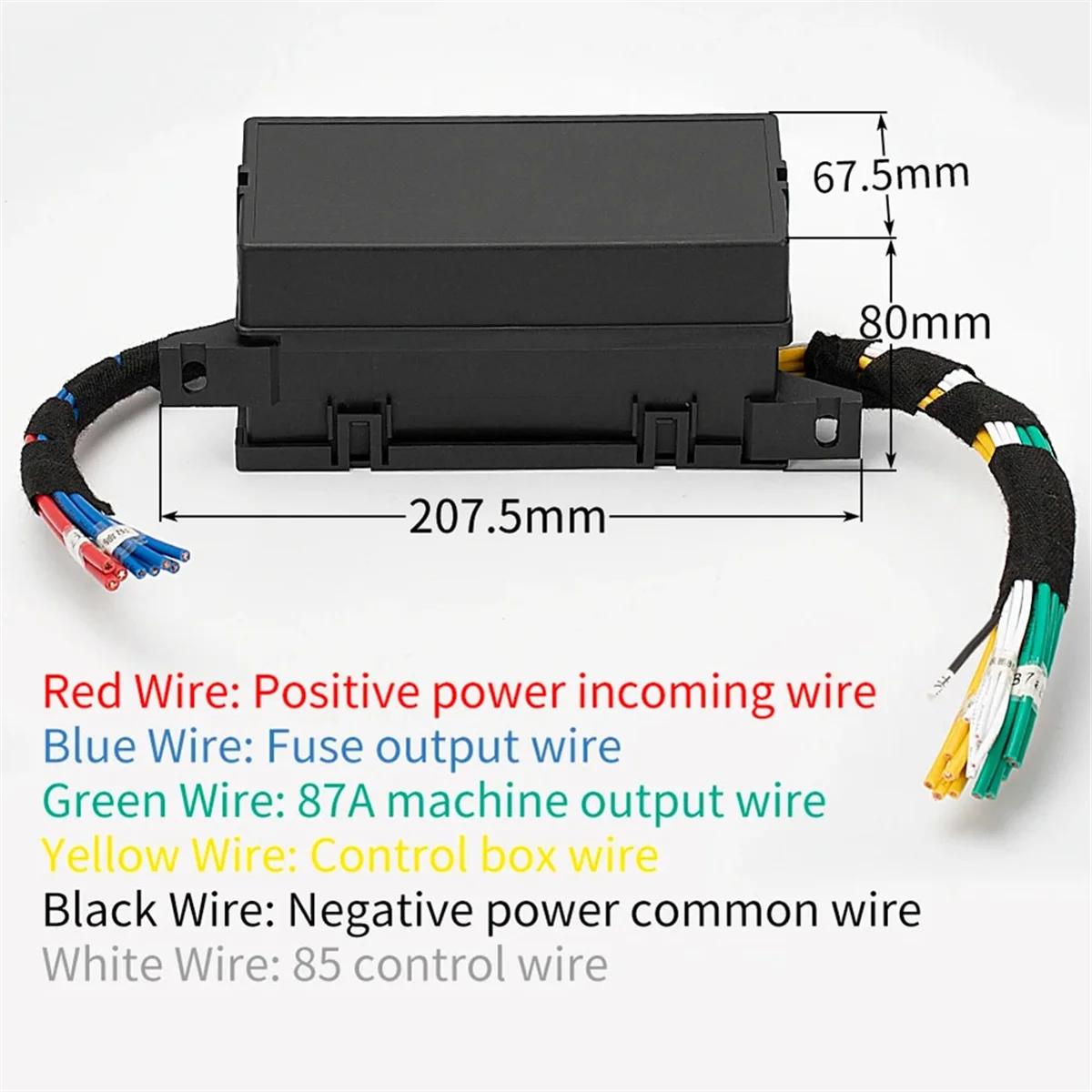 12V Fuse Block for Auto Relay Box Pre-Wired Fuse and Relay Box with 6PCS 5 Pin Relays and 11PCS ATC/ATO Blade Fuses