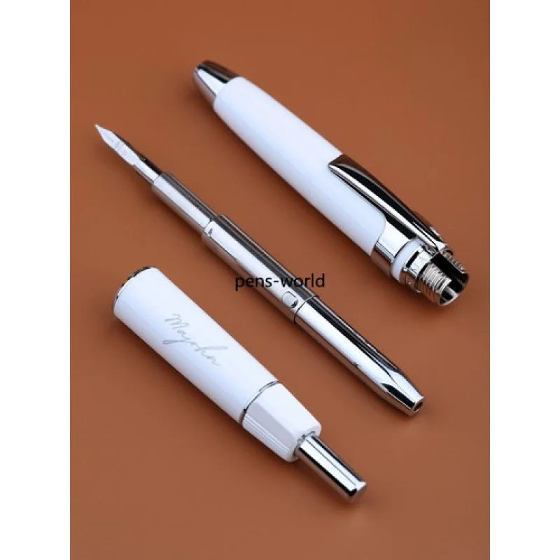 A+ MAJOHN A3 Press Rotate Fountain Pen Resin Retractable EF with Clip for Writing