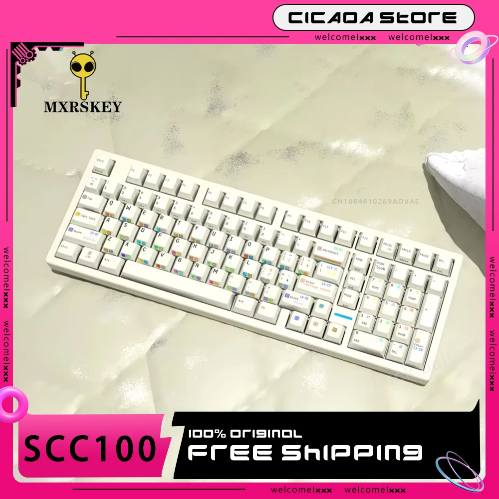 MXRSKEY SCC100 Mechanical Keyboard Three Mode Wireless Keyboard Kit Customized Rapidly Detachable Aluminum Alloy Keyboard Kits