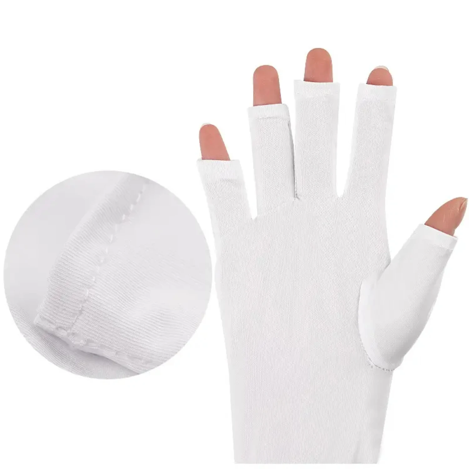 UV LED Lamp & Nail Dryer Gloves w/ Anti-Radiation Gel - Manicure Salon Ideal - UV Protection Gloves - Protective Pair for Salon