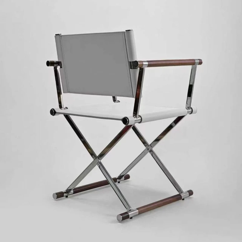 

Director chair, stainless steel casual armchair