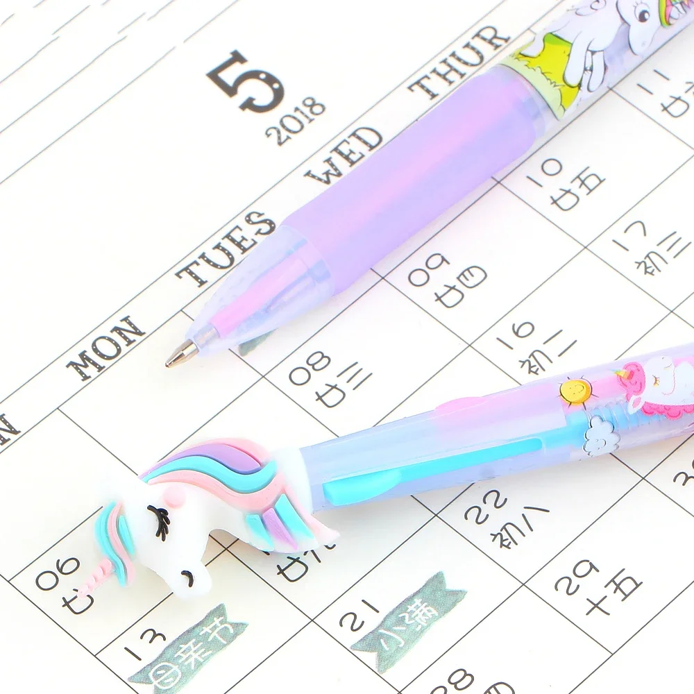 2 Pcs/lot Kawaii Cute Unicorn Cartoon 3 Colors Ballpoint Pen School Office Supply Gift Stationery Kids For Study Birthday Gifts