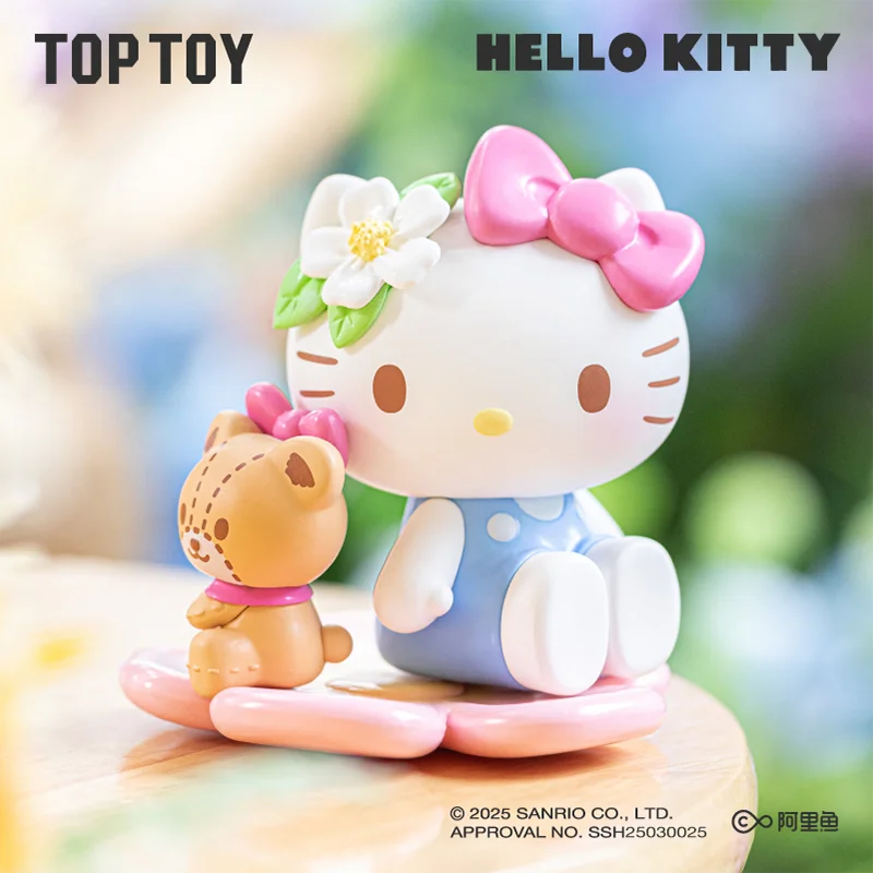 Autentico nuovo fiore primaverile serie scatola cieca personaggio Hellokitty Kuromi Kawaii giocattolo ornamenti per il desktop regalo di compleanno per ragazza