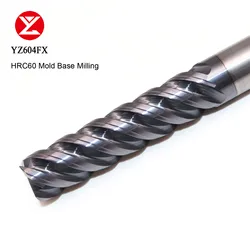 HRC60 4Flute special Side Solid Carbide Frame Milling Cutter for Flat Base Die Frame Tungsten Steel Mold embryo Frame End mill