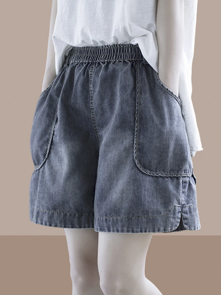 Shorts jeans vintage de cintura alta para mulher, estilo coreano, roupa estética, calça quente, calça curta, coisa barata, 2023