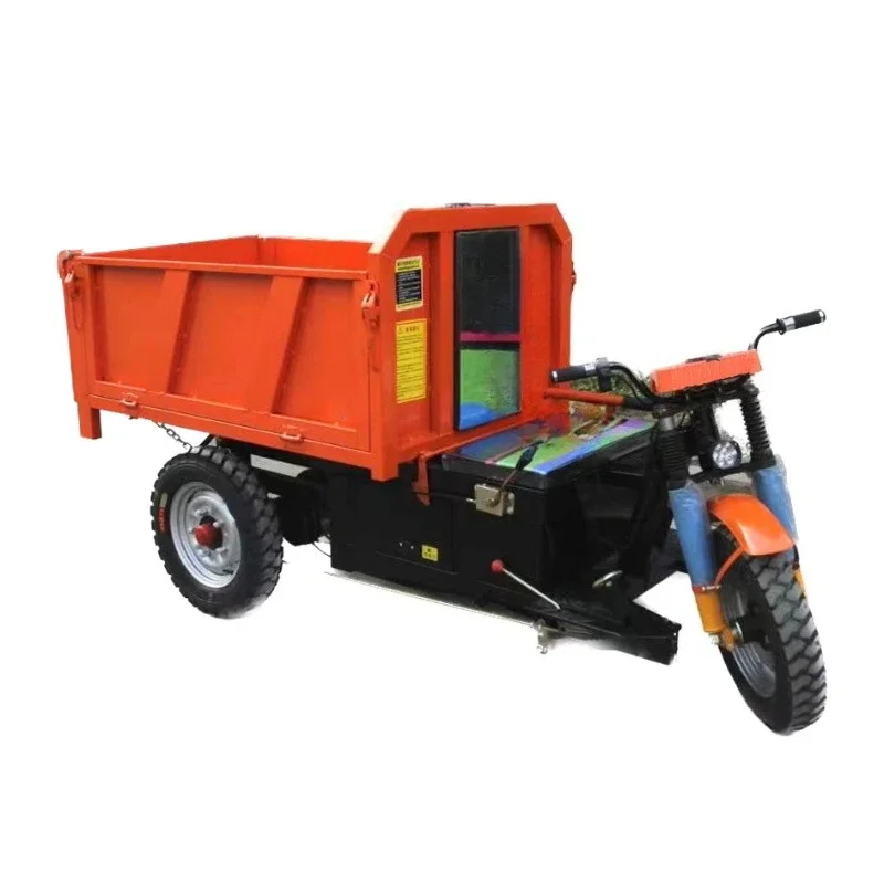 Electric tricycle, self-unloading electric tricycle