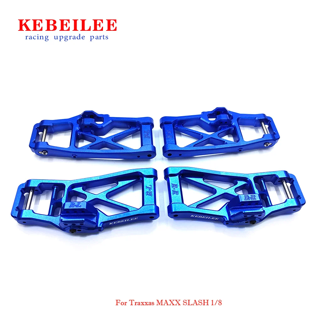 KEBEILEE CNC Alu Front & Rear Lower Arms for TRAXXAS 1/8 MAXX SLASH 4pcs #10230