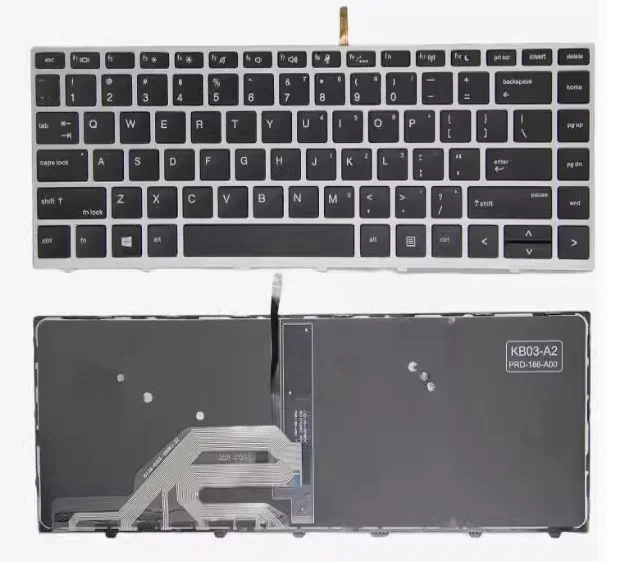 

Backlit US new laptop keyboard for HP 66 Pro G1 640 645 G4 440