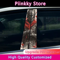 Graffiti Anime Mandalorian Yoda Car B Pillar Sticker Waterproof Center Column Cover Scratches Sunscreen Car Accessories