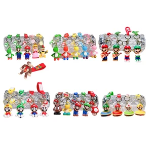 مجموعة 24 قطعة سوبر ماريو بروس سلسلة المفاتيح عمل الشكل قلادة لطيف الكرتون شخصية لعبة دمية نموذج الديكور هدية عيد ميلاد الطفل أفضل 10 ملابس تخرج للأطفال من الذكور - No4