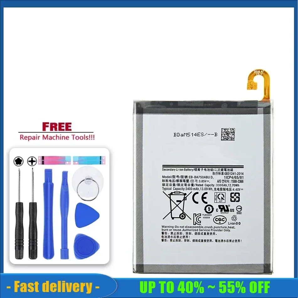 Phone Battery EB-BA750ABU For Samsung GALAXY A10 A7 2018 A105F A730 X SM-A750F SM-A730X For Galaxy A8S A750f G8870 M10 F M10F