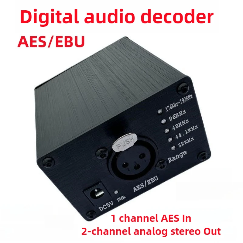 Il decodificatore audio stereo da digitale-analogico AES/EBU supporta le tariffe di campionamento di 32-192K e conversione automatica di frequenza LED