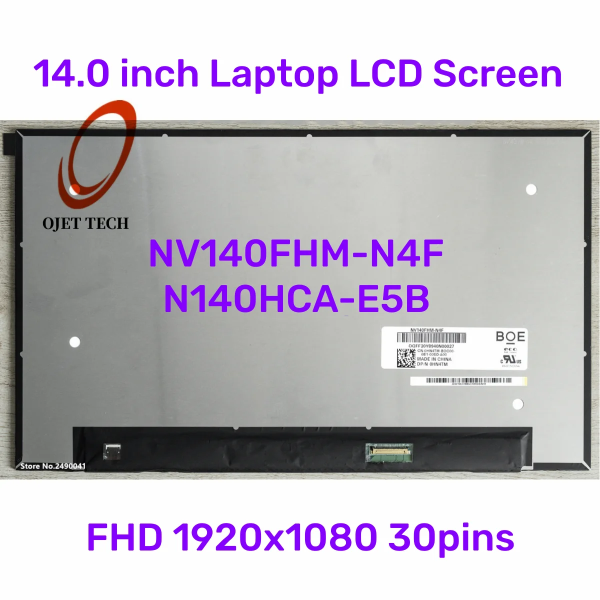 

14.0 Inch Laptop LCD Screen NV140FHM-N4F Fit N140HCA-E5B NV140FHM-N4T B140HAN05.6 LP140WFA-SPM1 FHD 1920x1080 30pins eDP