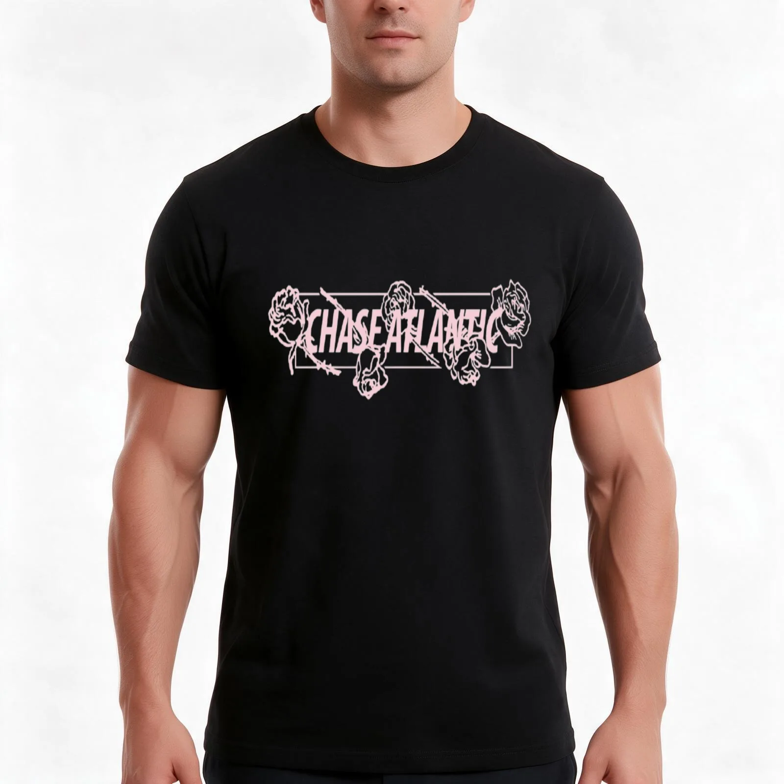 Chase Atlantic Album T-Shirt, Summer Casual Cotton Tee, Oversized Streetwear Tops, Vintage Graphic Print, Loose Fit Short Sleeve