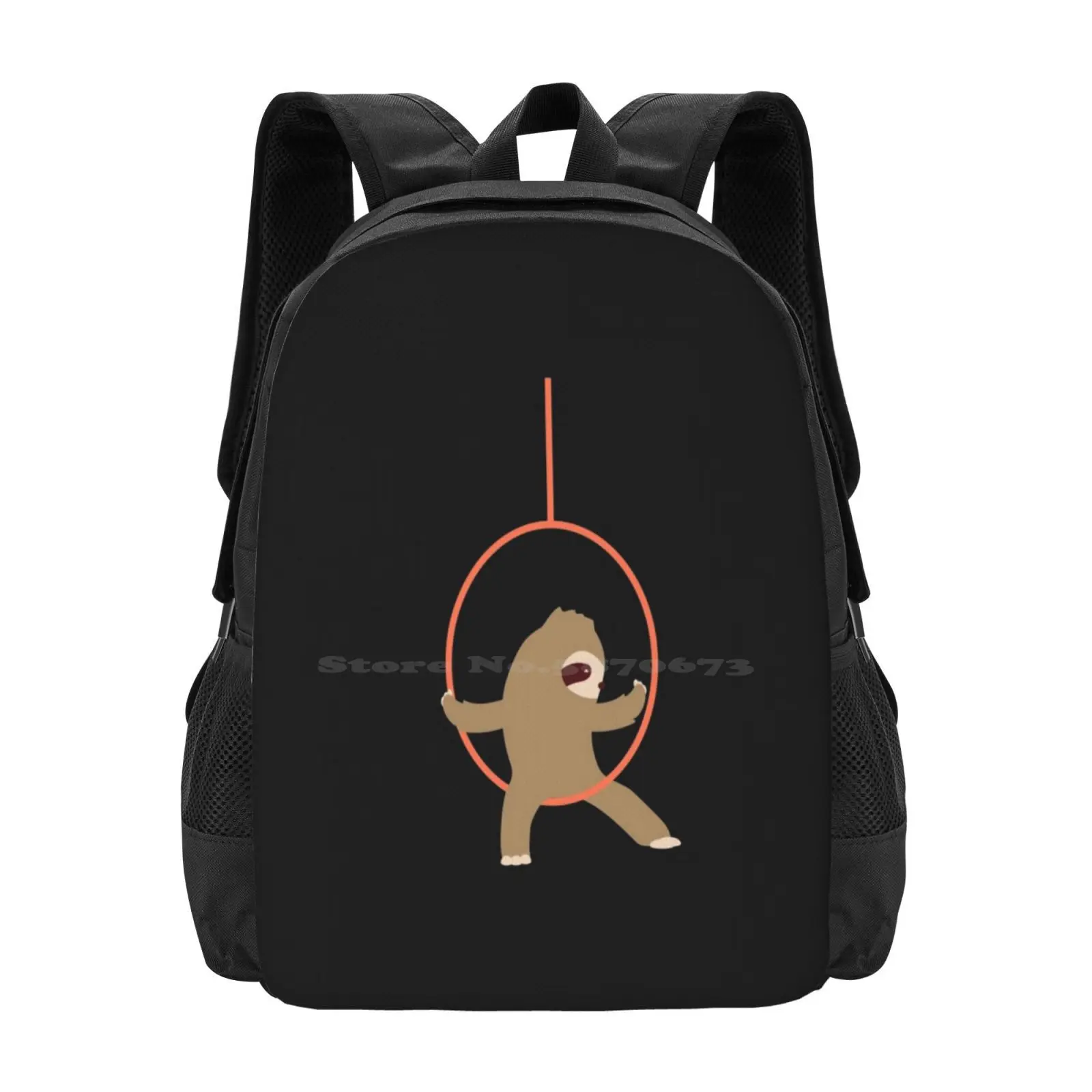 Mochila de diseño con estampado 3D para estudiantes, Aro aéreo perezoso, acrobacias aéreas, Lyra Circus Air Ring, baile aéreo, poste de acrobacias