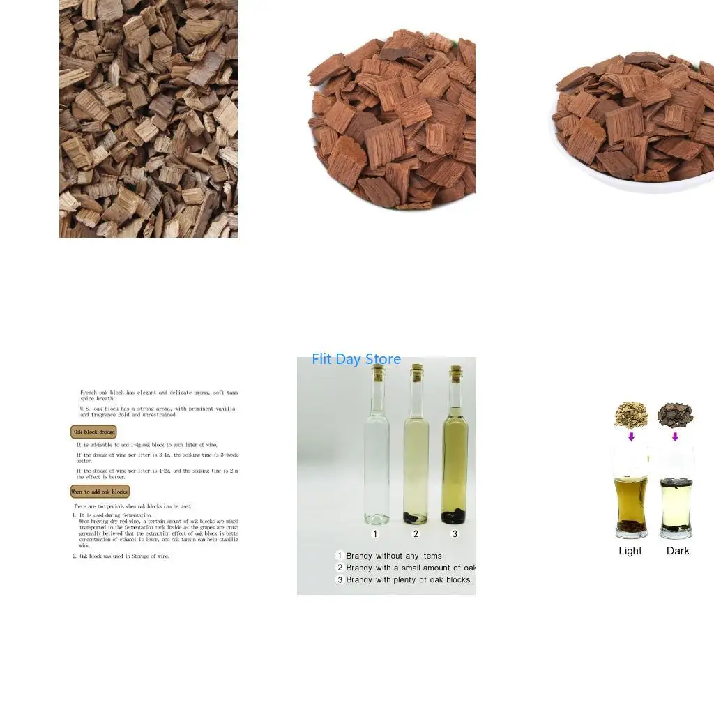 F92C 80g/0.17lb French Oak Chips Light Oak Chips for Wine Home Brewing