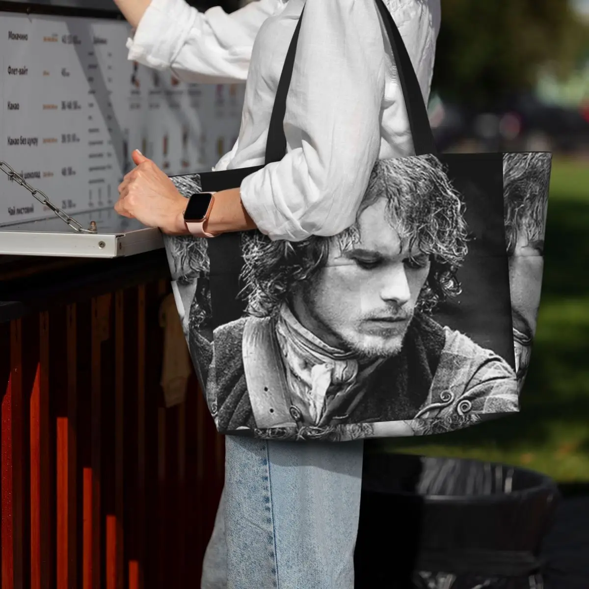 

Jamie Fraser Outlande Пляжная большая сумка Спортивный тренажерный зал Йога Duffle Большая большая сумка Женская дорожная сумка Сумка для фитнеса