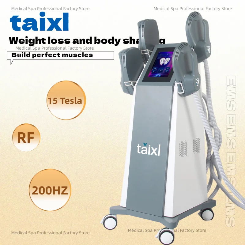 

RF EMS Body Sculpting TAIXL Machine 6500W Sculpt Muscle Stimulation Abdominal Burning Fat Slimming Electromagnetic Weight Loss