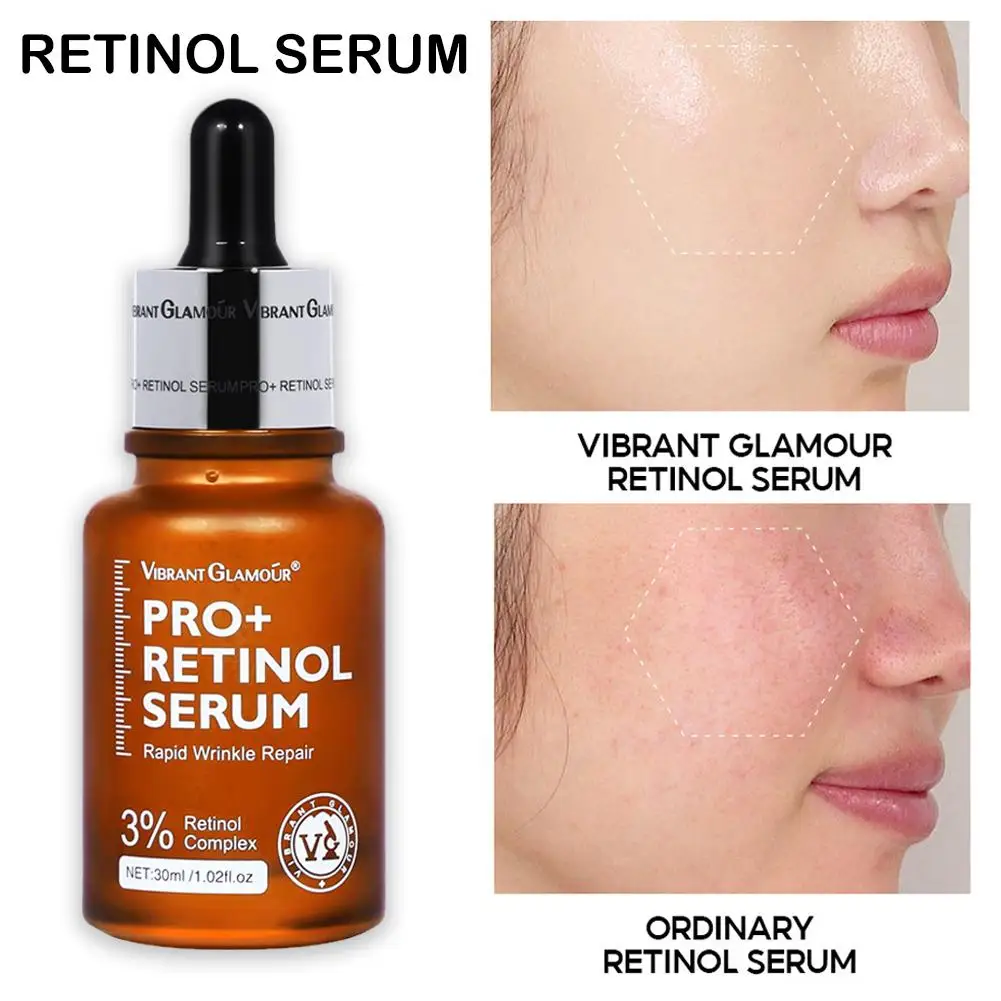 Pro retinolo siero viso siero antietà rassodante viso idratante restringere i pori illuminare la pelle per le donne cura della pelle C1n6