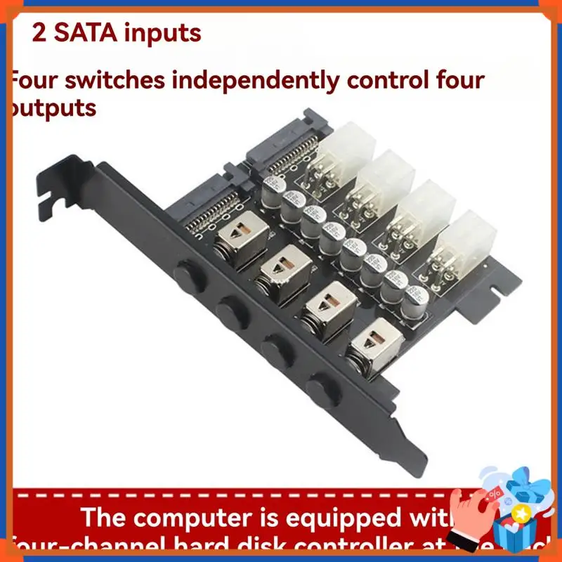 Compact Dual Channel Hard Drive Controller Power Saving PCI Expansion Card SATA Cable Enhances PC Performance