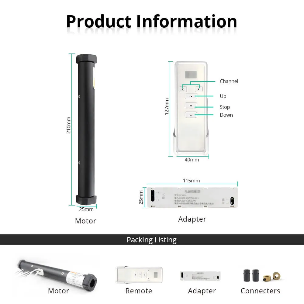 Blindsmart Tuya Zigbee Blind Motor for Aluminum Roman Shade Honeycomb Curtain Alexa Google Home Smart Control