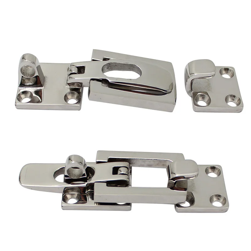 1PCS 316 Stainless Steel Yacht Accessories With Locking Holes Cabin Door Buckles Ship Yacht Safety Locks Ship Hardware