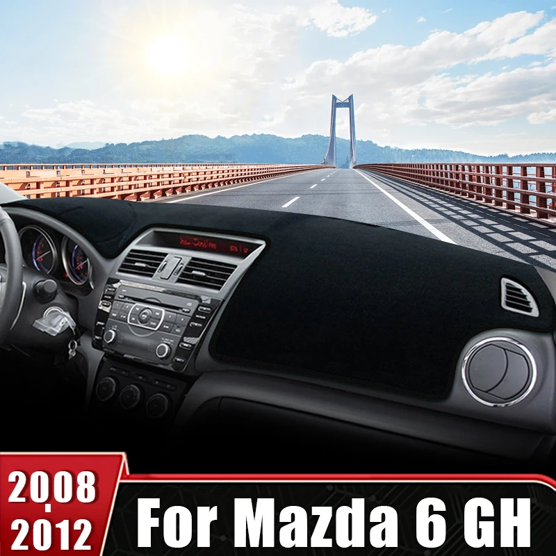 

For Mazda 6 GH 2008 2009 2010 2011 2012 Car Dashboard Cover Sun Shade Avoid Light Mat Non-Slip Instrument Carpets Accessories