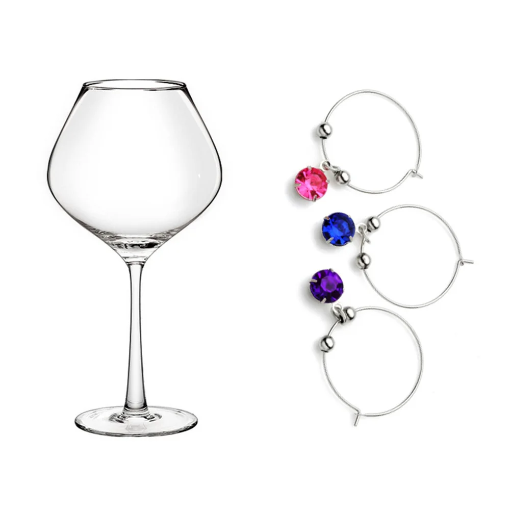 

8Pcs Wine Glass Hanging Ring Premium Quality Colorful Design Quick Open Close for Friends Gathering Decoration Charm