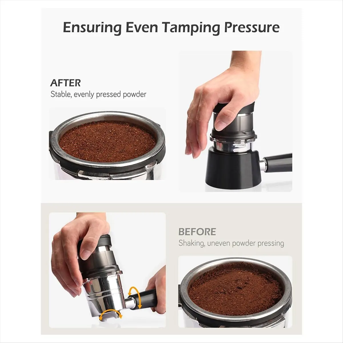 A67T NEW Coffee Tamper Base for ES601 Compatible Portafilter Support Stand, Improves Stability and Extraction, Anti-Slip Base