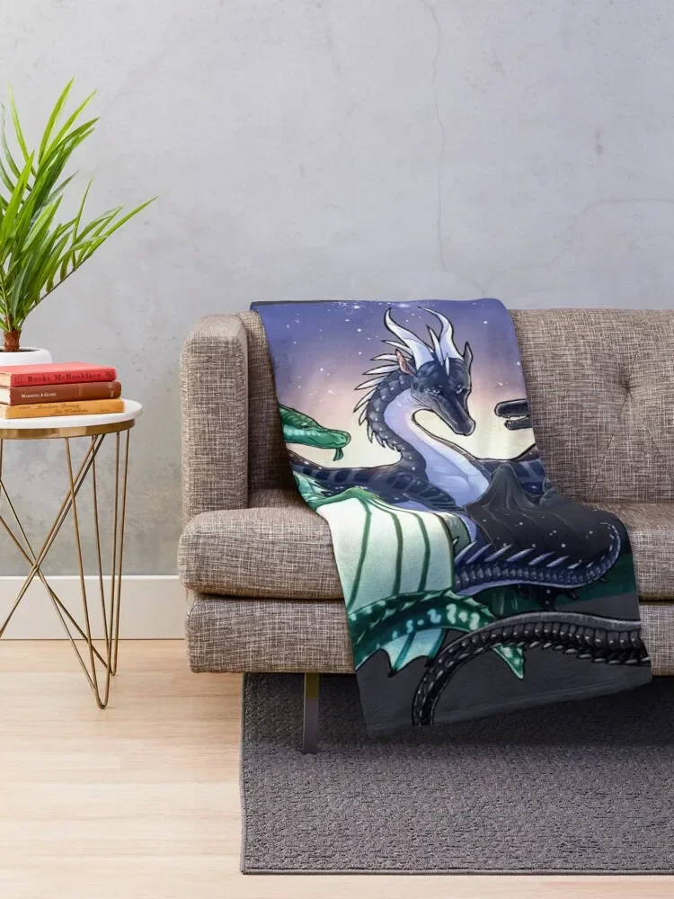 Wings of Fire - Legends - Fathom, Darkstalker, Clearsight Throw Blanket Giant Sofa Picnic for sofa Luxury Brand Blankets